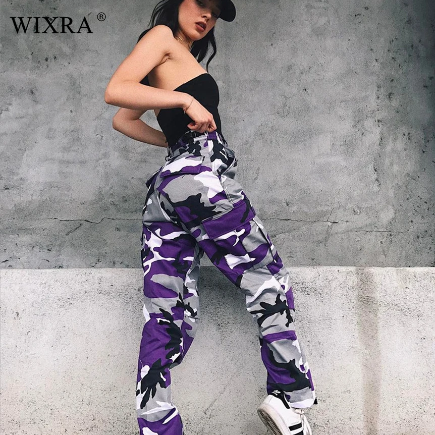Женские камуфляжные брюки карго Wixra повседневные Длинные шаровары 9 цветов