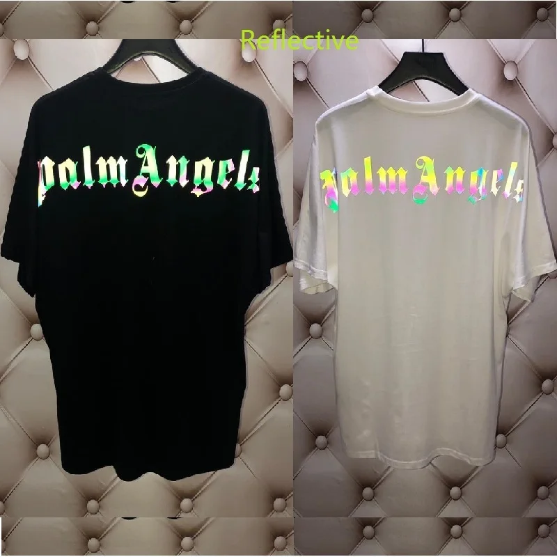 

Palm Angels Vetements T Shirt Men Women Colorful Reflective Streetwear Summer Style T-shirt Heron Preston Palm Angels Tshirt