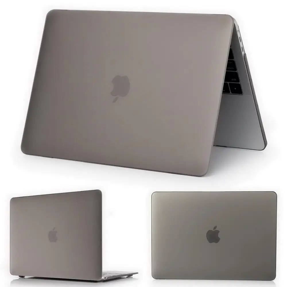 Matte Gray Популярный чехол для Apple Macbook Air 13 Чехол Pro retina 11,6 13,3 15,4 дюймов Сумка для ноутбука, Air 13 pro 13 15 Touch bar ID Чехол-A1932 - Цвет: Matte Gray