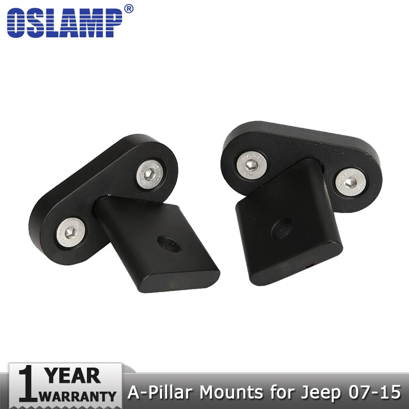 

Oslamp Aluminum A-Pillar Windshield Mounts LED HID Driving Spotlight Work Lamp Mount Brackets For Jeep Wrangler 2007-2015