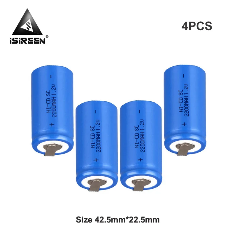 

SC Ni-CD 1.2V 2200mAh Rechargeable Battery Cells DIY Battery Packs Subc Ni CD Accumulator Electric Tools Fingerprint Locks