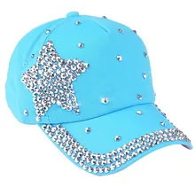 Новая повседневная детская бейсбольная кепка со стразами в форме звезды для девочек и мальчиков, Кепка с защелкой, милая осенне-летняя шапка, Детские аксессуары