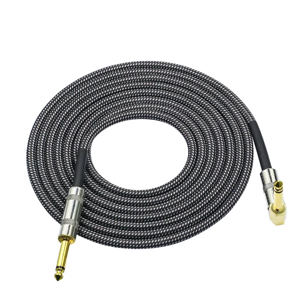 3 м/5 м/6 м аудио гитарный кабель 1/4 дюймов Позолоченные TS вилки для электрогитары бас микшер усилитель эквалайзер