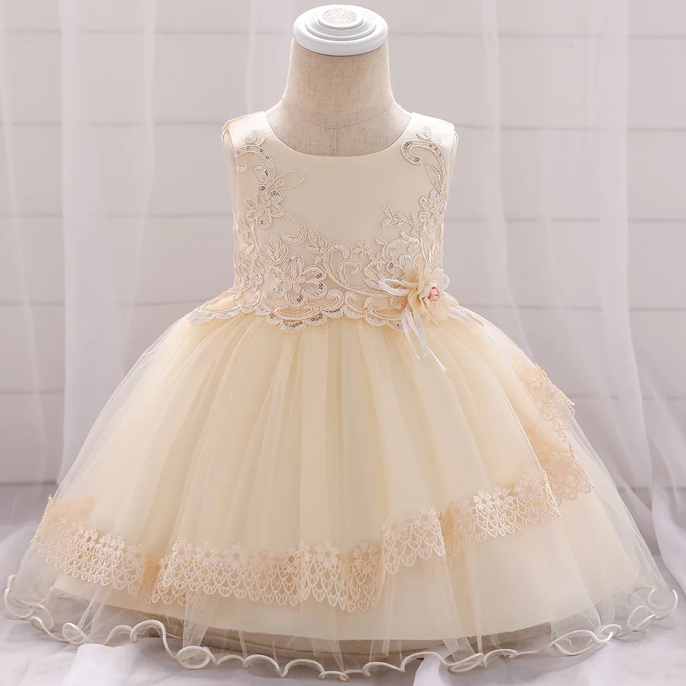 Пышное кружевное платье для маленьких девочек, платья для дня рождения для маленьких девочек 3-24 мес., 1 год, Vestido, вечерние платья принцессы на свадьбу для маленьких девочек