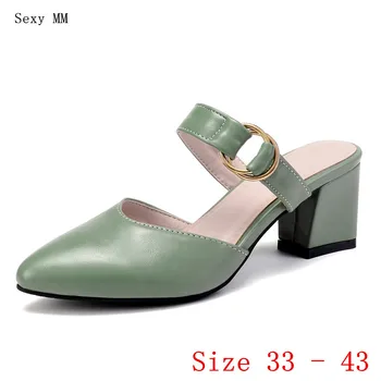 

High Heels Women Slingback High Heel Shoes Pumps Woman Party Wedding Shoes Plus Size 33 - 40 41 42 43