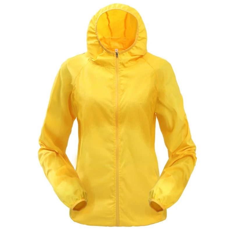 Vertvie/большие размеры, мужские и женские куртки для бега, одноцветные, с капюшоном, водонепроницаемые, защита от солнца, быстросохнущая верхняя одежда, походная куртка, спортивная одежда