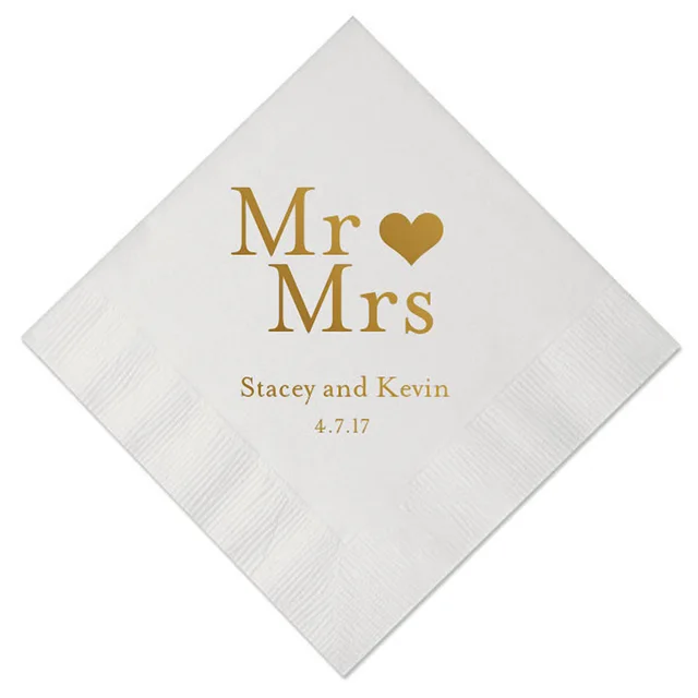 set of 100 personalized napkins decoupage tissue custom table napkin