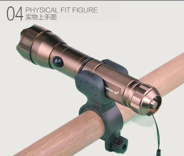 Perfect MEROCA Bicycle clip light frame 360 degree rotating car holder flashlight clip bicycle light clip flashlight bracket 8