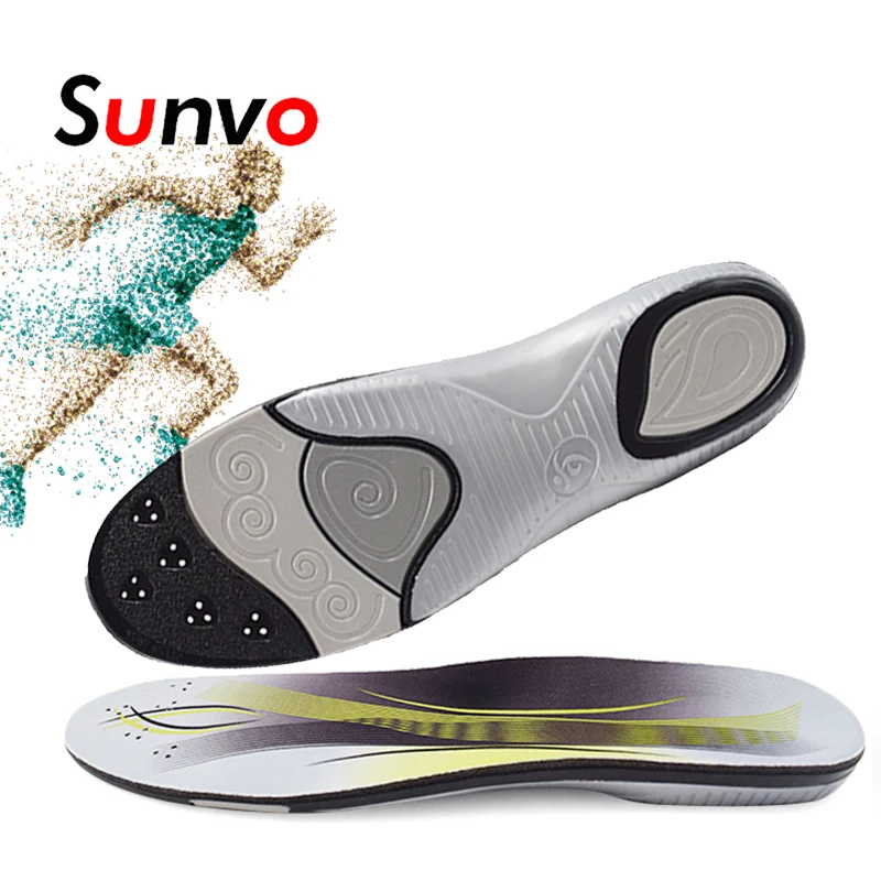 Спортивные стельки Sunvo обувь с поддержкой свода стопы амортизация ударов для