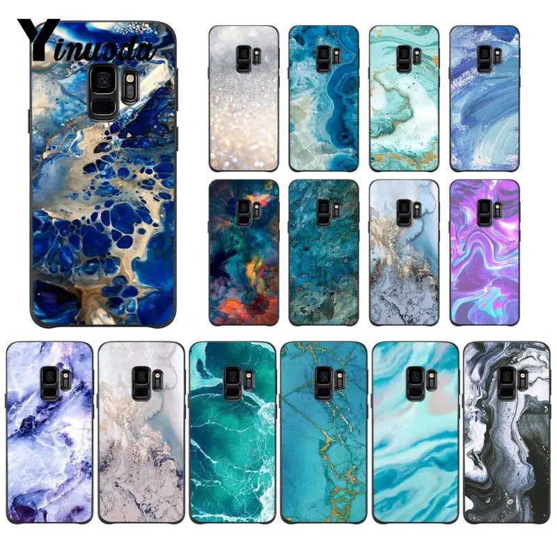 Чехол Yinuoda Art Marble Paint роскошный уникальный дизайн PhoneCase для Samsung Galaxy S9 plus S7 edge S6 S5 S8