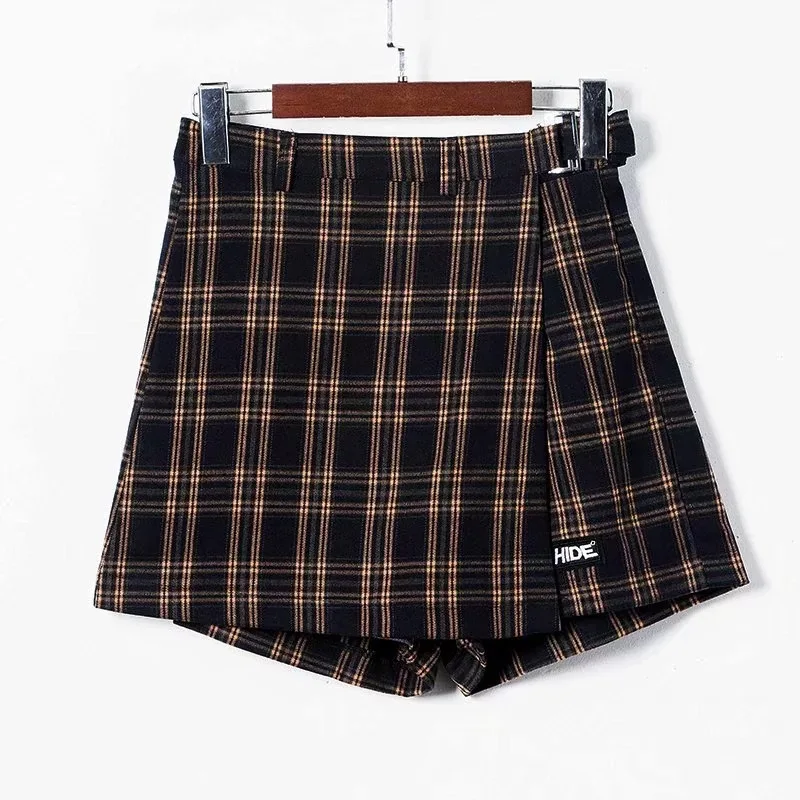 Kpop BLACKPINK летняя уличная клетчатая короткая юбка, Женская Корейская юбка с высокой талией, Харадзюку мини кавайные женские юбки - Цвет: 3