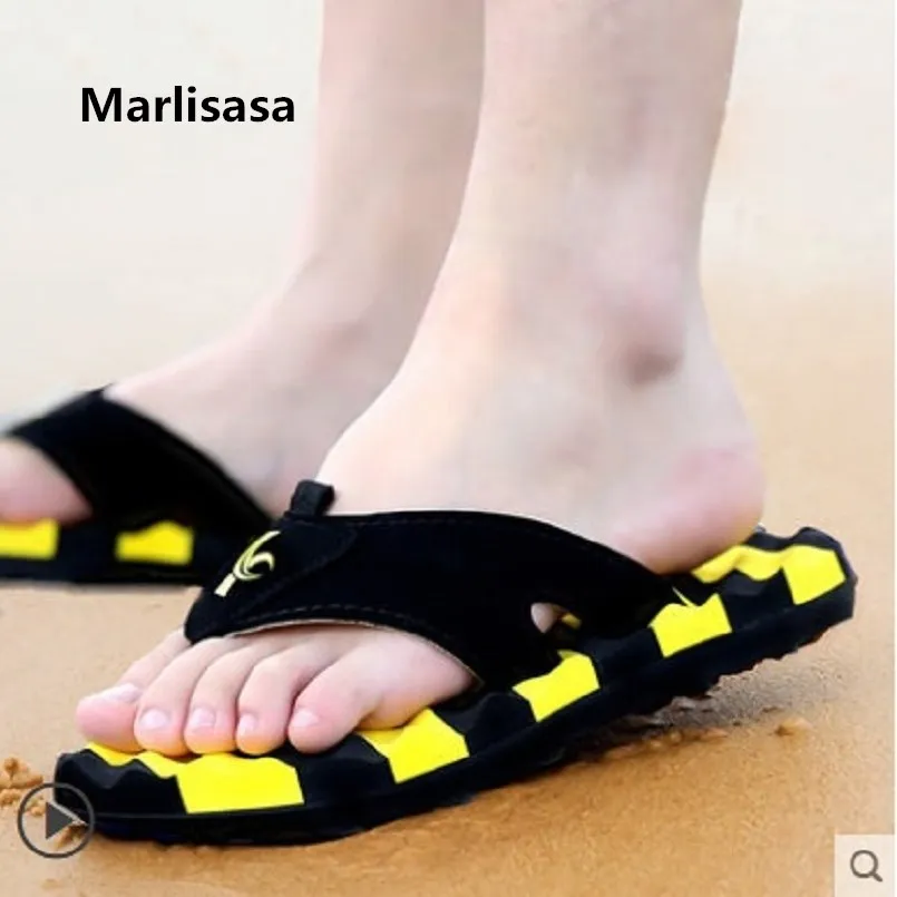 

Marlisasa Tongs Hommes Male Fashion Yellow Comfortable Anti Skid Flip Flops Men Casual Street Spring Summer Flip Flops F421