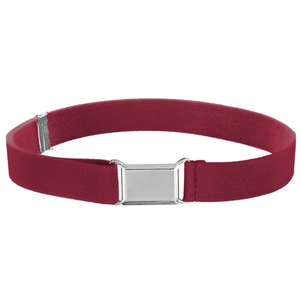 

Kids Boys Girls Wide All Match Adjustable Waistband With Buckle Stretch Elastic Casual Belt Decorative Solid Wear Resistant
