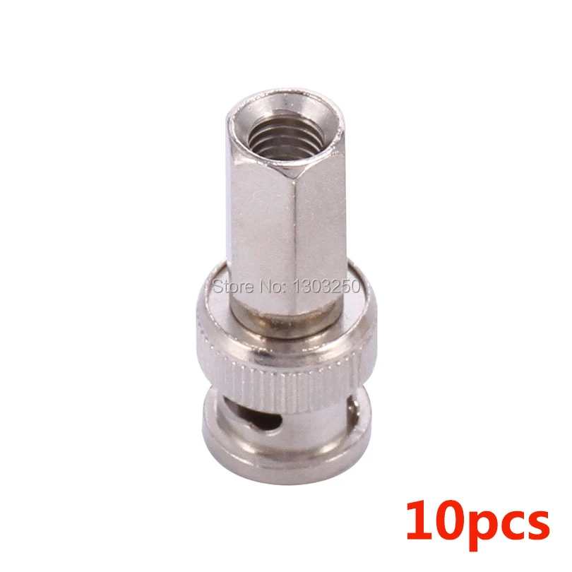 

10pcs Twist on BNC Male RG59 Connector 6 angle Plug Adapter for Coax Cable Connector Adapter F/M CCTV cameras Accessories