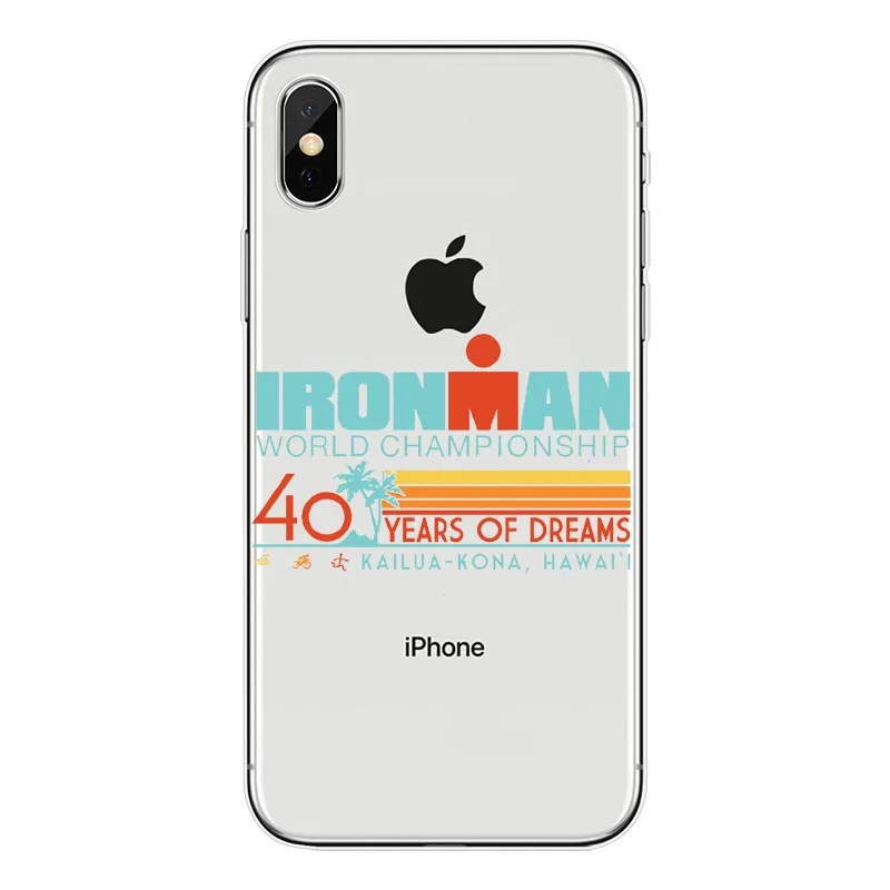 Ironman Триатлон логотип силиконовый мягкий чехол для телефона из ТПУ для iPhone5s SE 6 6s plus 7 7plus 8 8plus X XS XR XS MAX чехол Fundas Coque - Цвет: TPU