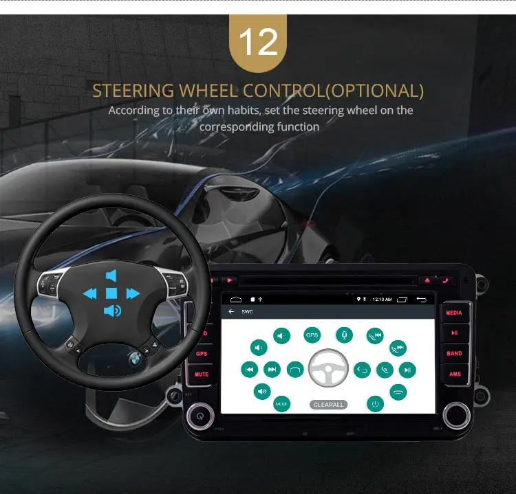 Discount LJDA 2 Din Android 9.0 Car Radio For Skoda Seat Volkswagen VW Passat b7 POLO GOLF 5 Car Multimedia Stereo Auto Audio GPS DVD IPS 14