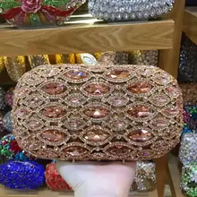 XIYUAN женские Шампанское/золото/розовый/черные вечерние сумочки Свадебная вечеринка свадебная сумочка с бисером Кристалл Клатч Сумочка Bolso Fiesta Mujer