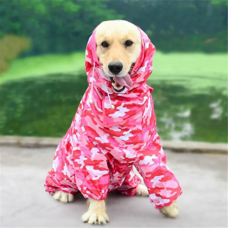 Дождевик для больших собак, одежда для маленьких и больших собак, лабрадор, ретривер, самоед, водонепроницаемый дождевик, костюм, одежда, плащи для собак