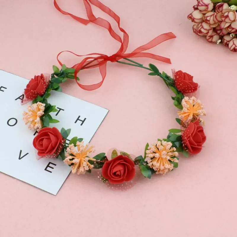 Lilac Flower Headband Hair Band Garland Flower Girl Bridesmaids Music Festival