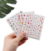 1 шт ультратонкие 3D наклейки для ногтей с бантом флакон духов серия стереоскопические наклейки для ногтей украшения