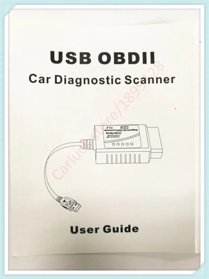 Руководство пользователя! ELM 327 V1.5 OBD 2 ELM327 USB интерфейс CAN-BUS сканер диагностический инструмент кабель Код поддержка OBD-II протоколы