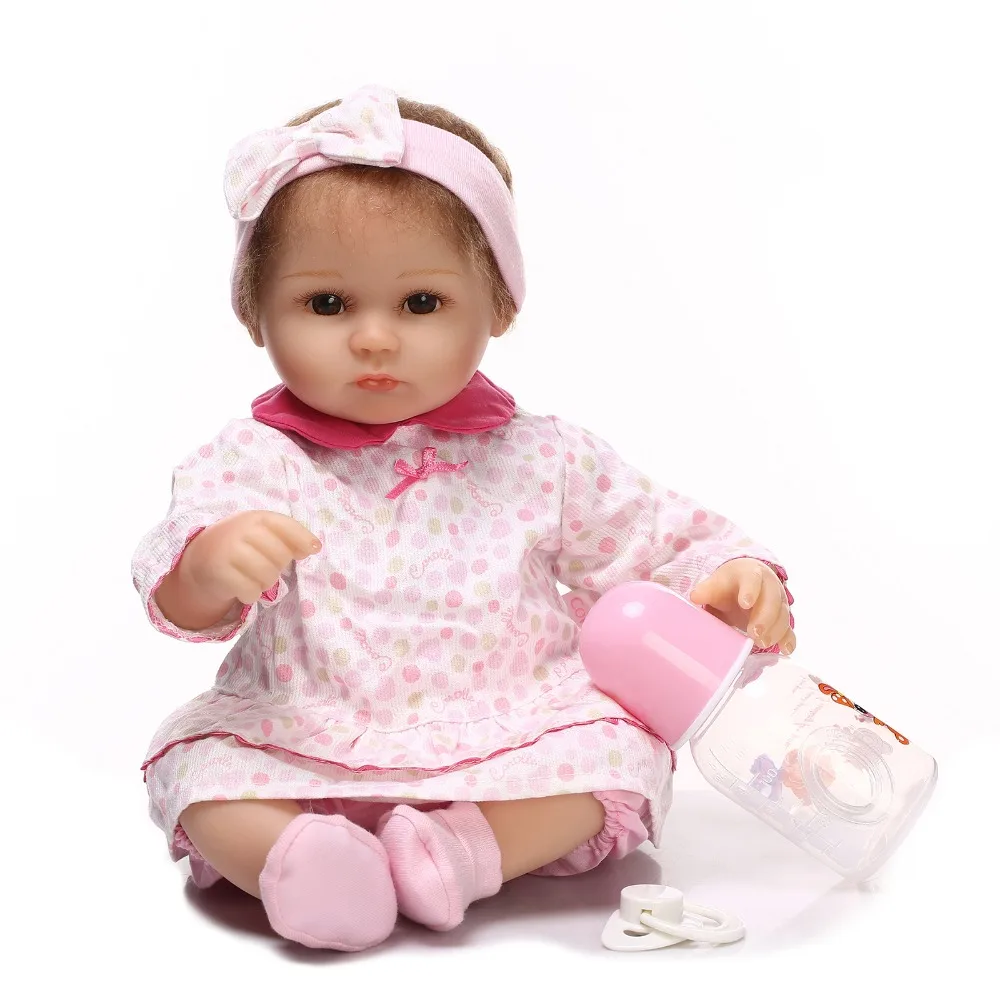 16 &quot40 см Reborn Baby Toy Мягкая силиконовая кукла винил для новорожденных девочек куклы