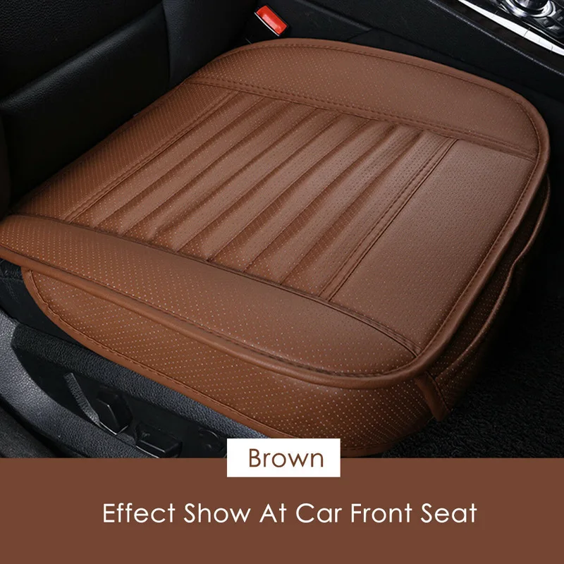 

PU Leather Car Front Seat Cover Four Seasons Anti Slip Mat Car Single Seat Cushion Cover Universal Auto summer waterproof Chair