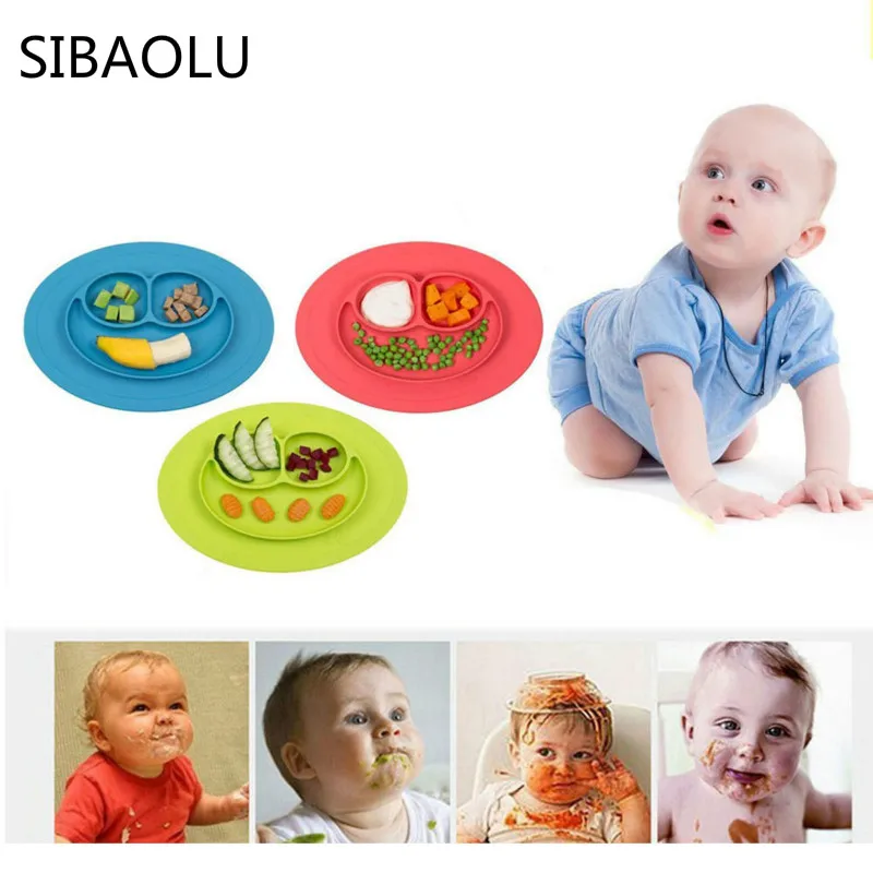 Image 1 Pcs New Toddler Baby Kids Food Placemat Silicone Divided Dish Bowl Plate Mat Table Mat Set Home Kitchen Pads