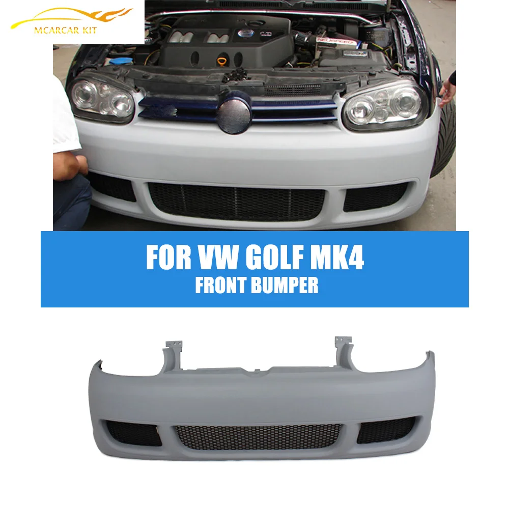 PU Неокрашенный автомобильный передний бампер для Volkswagen VW golf MK4 1998 2005 комплект