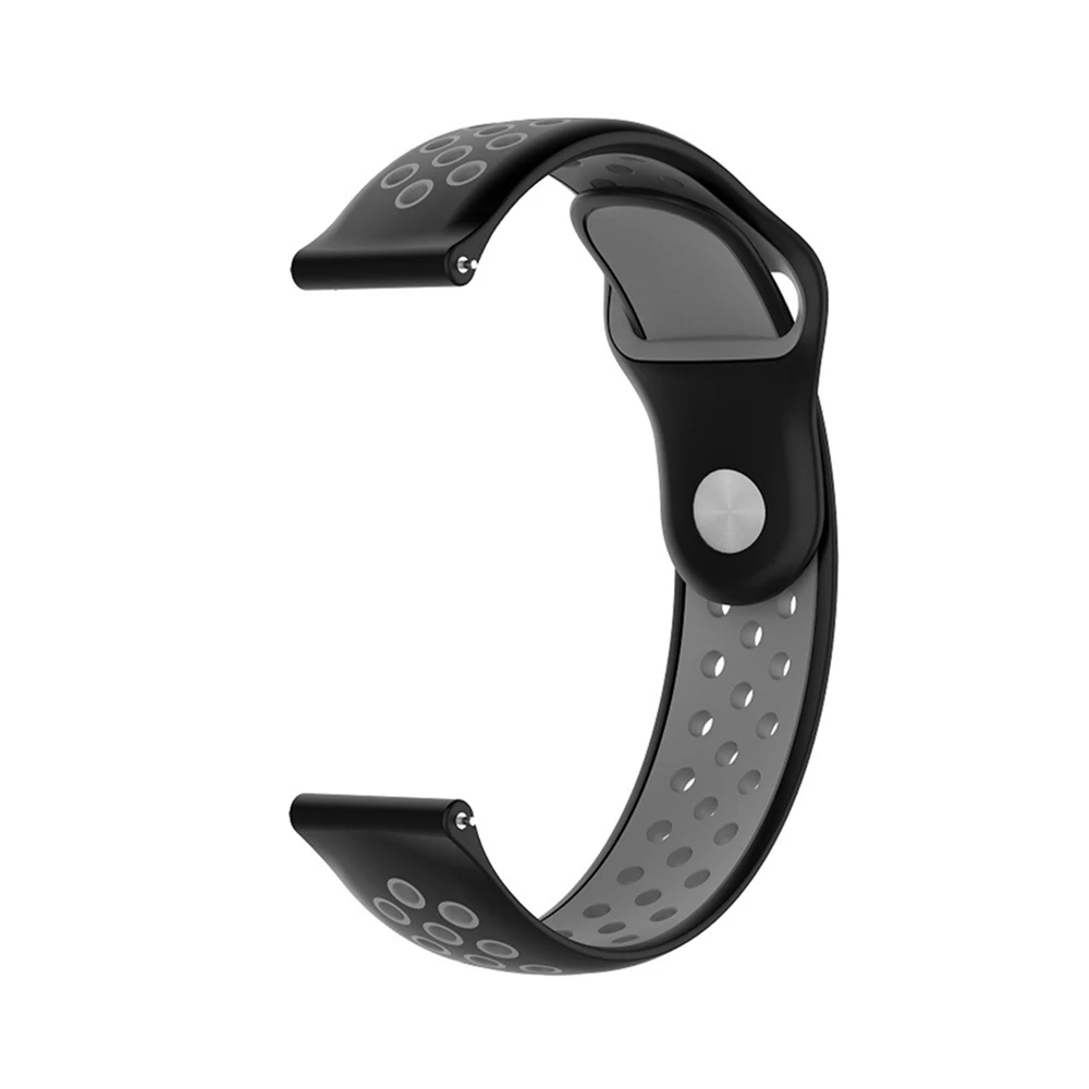 Сменный силиконовый ремень для браслета Amazfit Bip для Xiaomi Amazfit Bip Youth Sport Watch Band 20 мм наручный ремешок аксессуары - Цвет: Grey N black