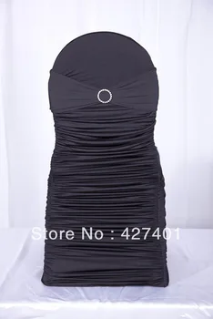 

Hot Sale Ruffle Chair Cover Spandex / Lycra Chair Covers With White Spandex Chair Band For Wedding Decoration &Party