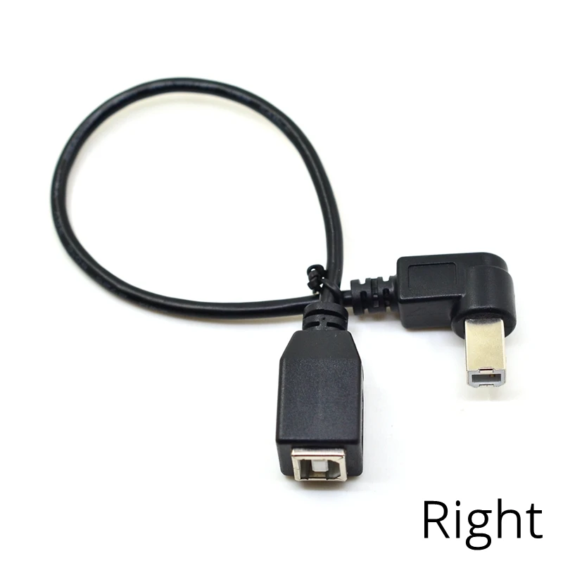 20 см правый и вверх и вниз угол USB 2,0 Тип B мужчин и женщин короткий удлинитель кабель сканера USB B-type