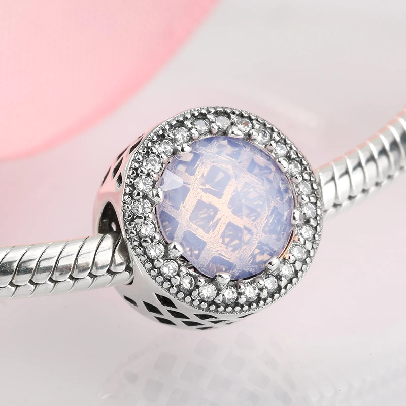 Новая мода сверкающие 9 цветов хрустальные CZ амулеты бусины 925 пробы серебро подходят Pandora амулет браслеты ювелирных изделий