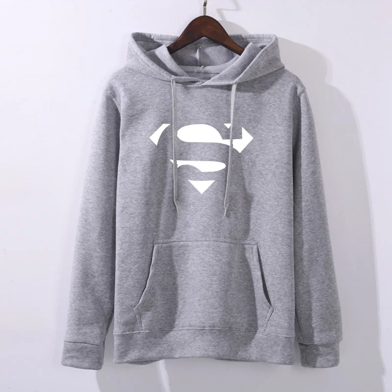 

superman Harajuku Casual Hoodies Hat 2017 Winter Fleece Pink Pullover Thick Loose Women Hoodies Sweatshirt Female
