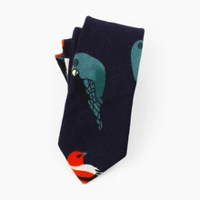 Хлопковый мужской галстук с птицами, с принтом листьев, галстук для свадьбы, вечерние, розовый, серый, ручной работы, мягкий галстук, 6 см