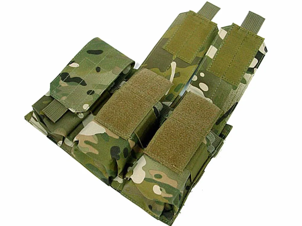 Tactical Triple Magazine Pouch Holder Molle AEG Hunting Airsoft
