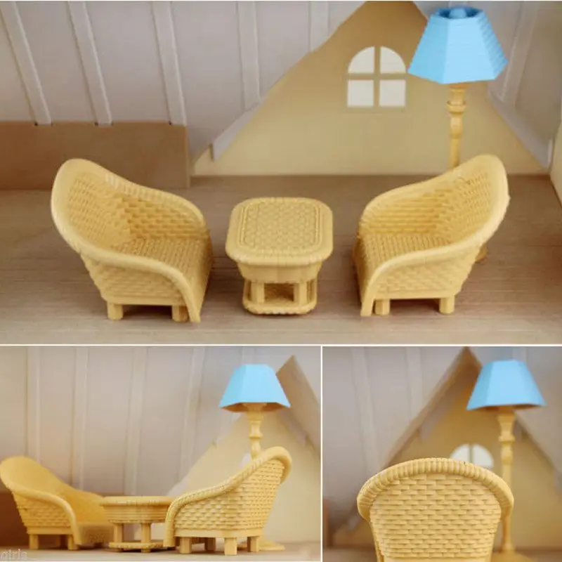 6 قطعة/المجموعة أريكة الجدول مصغرة دمية الأثاث المعيشة غرفة الاطفال اللعب لعب أنيقة تصميم ممتاز صنعة