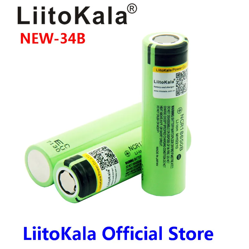 200 шт./лот LiitoKala NCR18650B 3,7 v 3400 mah 18650 литиевая аккумуляторная батарея Аккумулятор