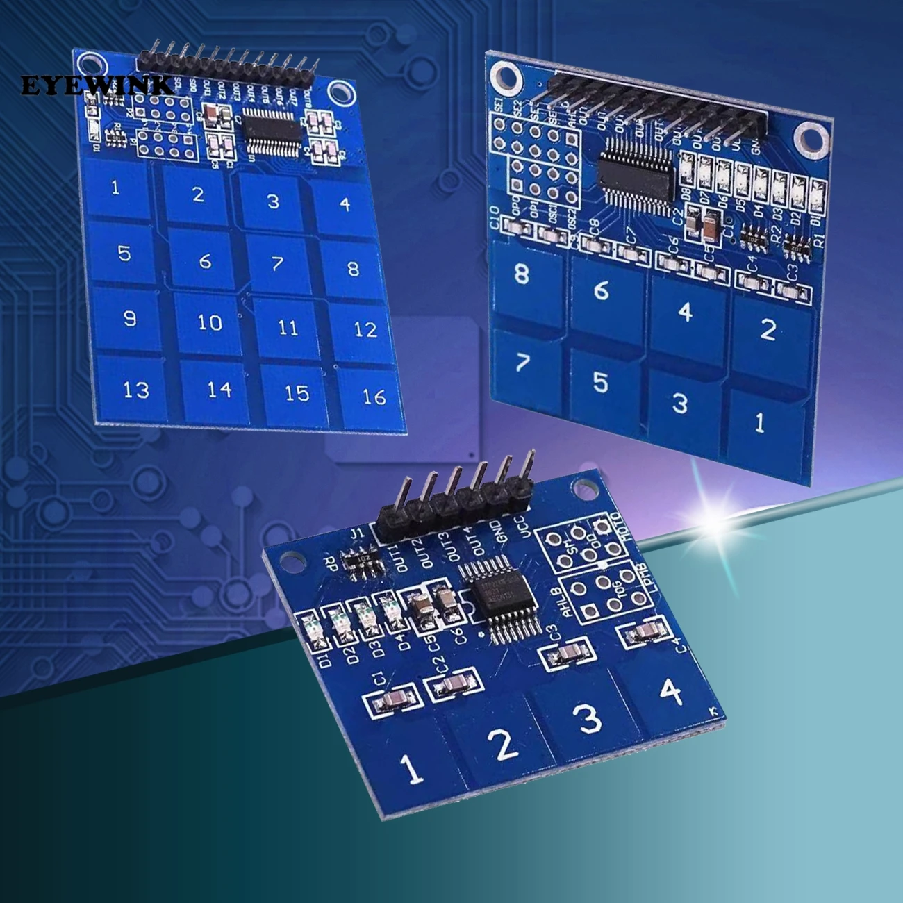 

TTP224 / TTP226 / TTP229 Switch Touch Sensor Digital 4 / 8 / 16 channel Touch Capacitive Module