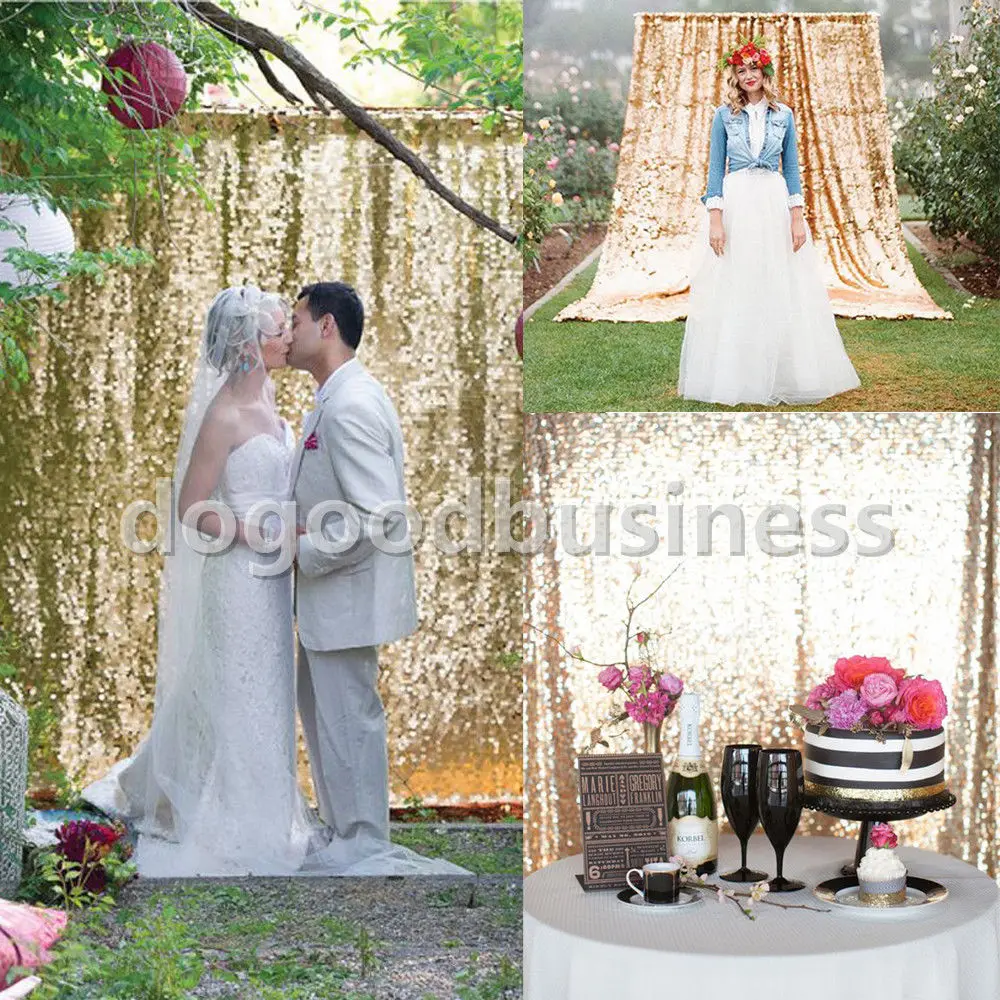 

4FT 6FT Sequin Photo Backdrop Curtain Wedding Photo Booth Photography Background Cloth