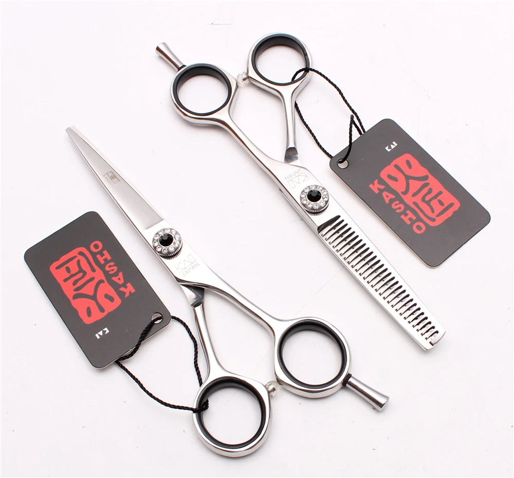 H9012 6" JP 440C Black Stone Kasho Hairdressing Shears Cutting Shears
