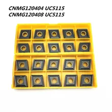 CNC lathe tool CNMG120404/08 UC5115 external turning tools lathe carbide insert suitable for cast iron lathe tool turning blade zcc ct knife back psdnn1212f09 p hole clamping tool holders external turning tools cnc lathe tool holder for sn series