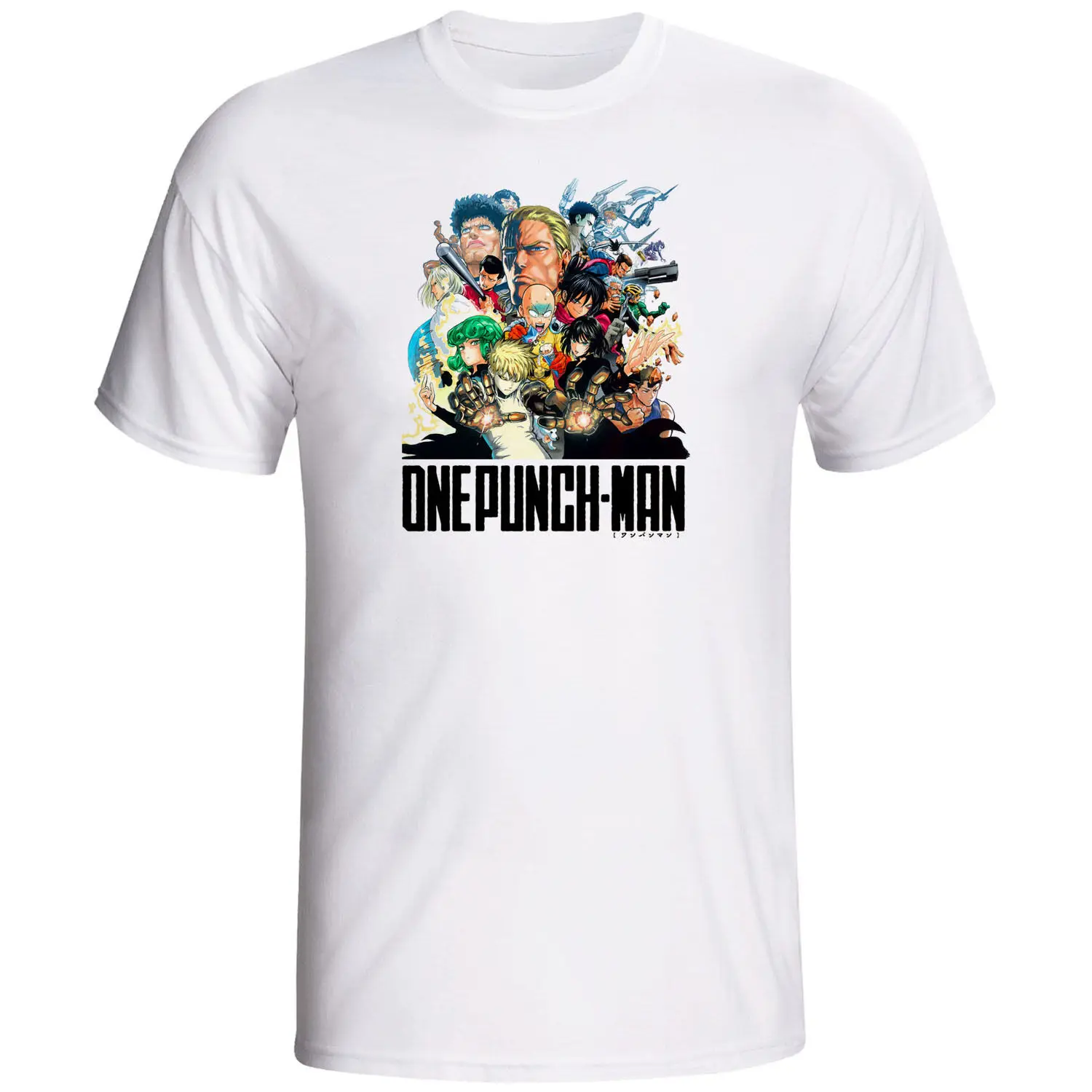 One punch man Рубашка Аниме Сайтама Летняя мужская модная футболка, удобная футболка, Повседневная футболка с короткими рукавами, модная