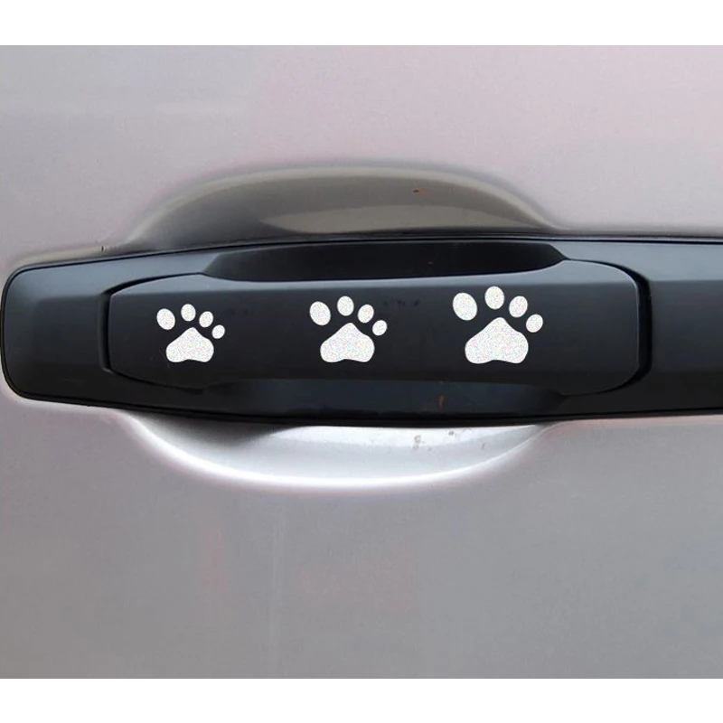 Buy one get one free Dog Paw Print Car Door Handle Sticker Set Animal