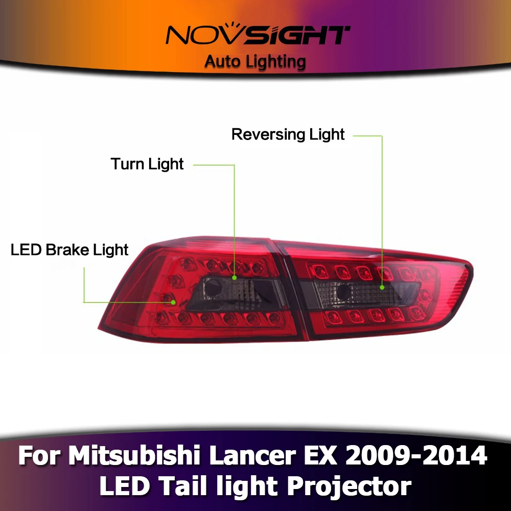 NOVSIGHT 2 шт. светодиодные лампы для автомобиля проектор фара DRL противотуманная фара автомобильная лампа для Mitsubishi Lancer EX 2009