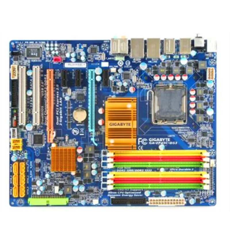 Для Gigabyte GA EP45C DS3 оригинальная б/у материнская плата для настольного компьютера P45