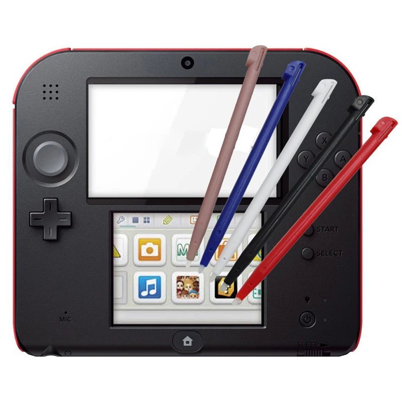 Пластиковый стилус для сенсорного экрана игровой консоли Nintendo 2DS черный синий
