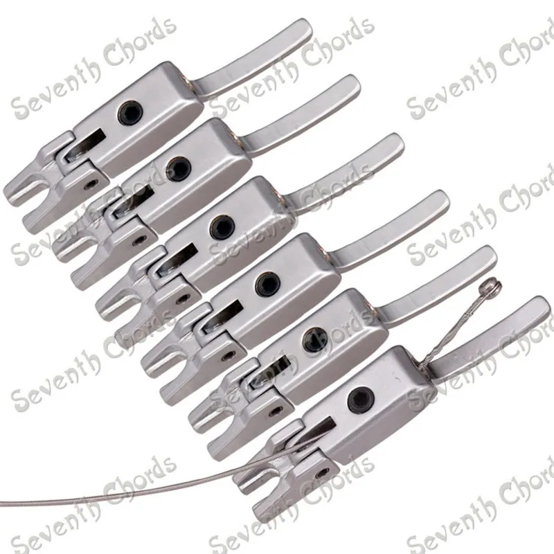 6-Pcs-2-Colors-Electric-Guitar-Double-Locking-Systyem-Tremolo-Bridge-Locked-String-Saddle-Strings-Through - 