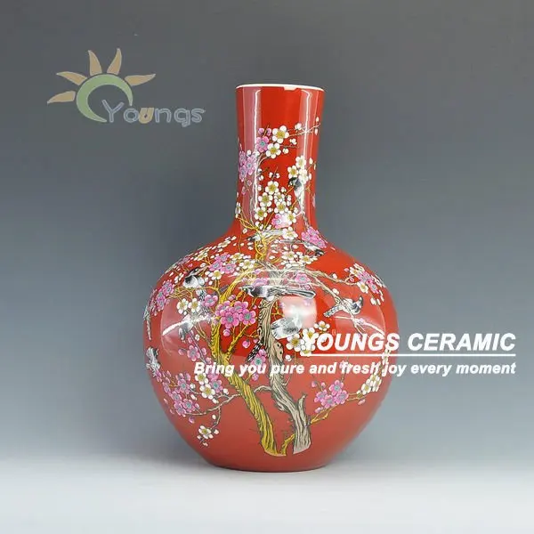 

Decorative Red Chinese Porcelain Vases