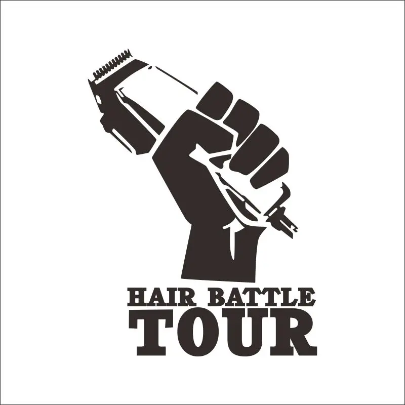 Hombre Barber Shop pegatina tiempo nombre Chop bread Decal haircut posters vinilo Wall Art decalques Ventanas decoracion mural38